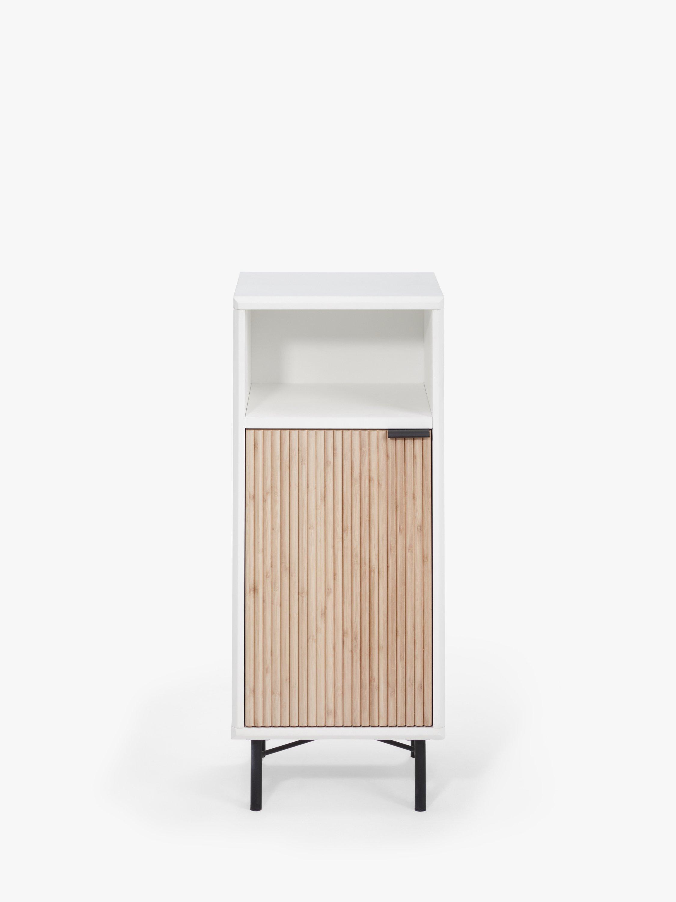 John Lewis ANYDAY Ridge Single Towel Cupboard, White