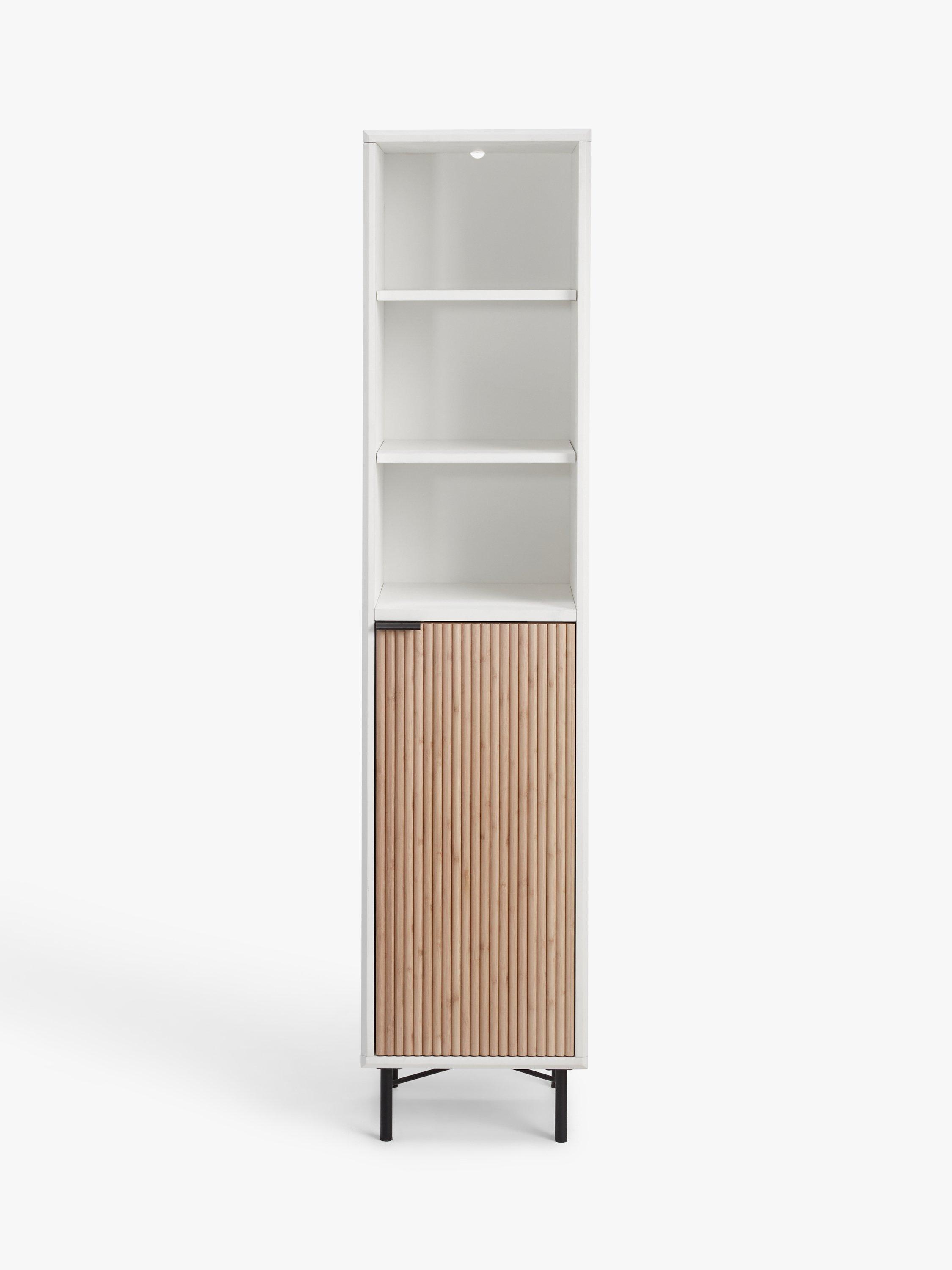John Lewis ANYDAY Ridge Tallboy Bathroom Cabinet, White