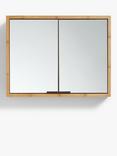 John Lewis Chevron Double Mirrored Bathroom Cabinet