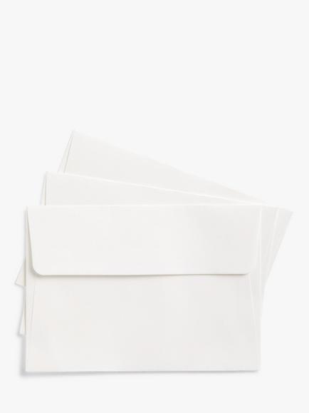 John Lewis C6 Laid Envelopes, Pack of 20 - view 2, White