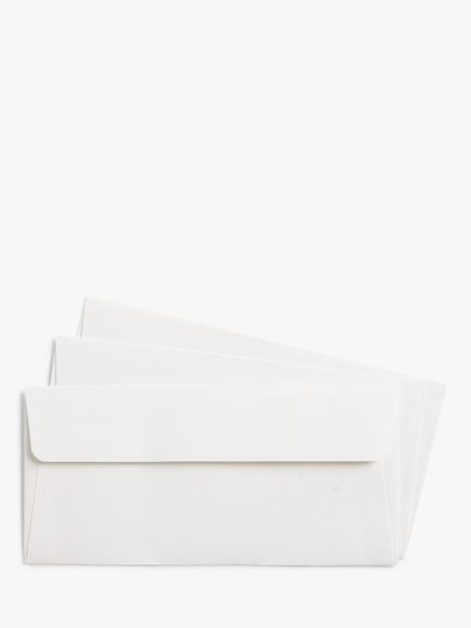 John Lewis P4 Laid Envelopes, Pack of 20 - view 2, White