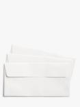 John Lewis DL Laid White Envelopes, Pack of 20