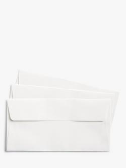 John Lewis DL Laid White Envelopes, Pack of 20 - view 2, White