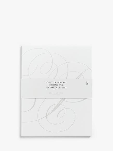 John Lewis P4 Laid Writing Pad, White