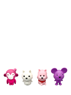 Tinc Pink Animal Erasers, Pack of 4, Multi