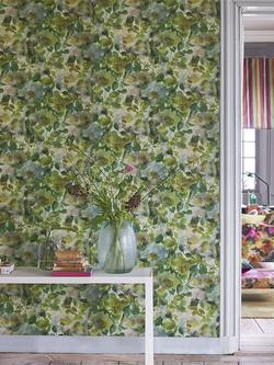 Designers Guild Surimono Wallpaper - view 2, Moss, Pdg1062/05