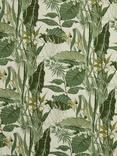 John Lewis Tropical Leaf Print Fabric, Green