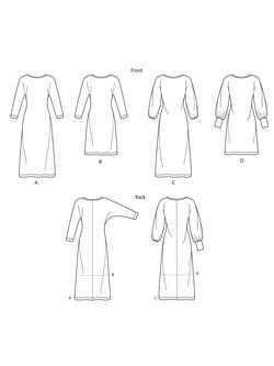 Simplicity Misses' Pullover Dress Sewing Pattern, 9011, R5 - view 2, 