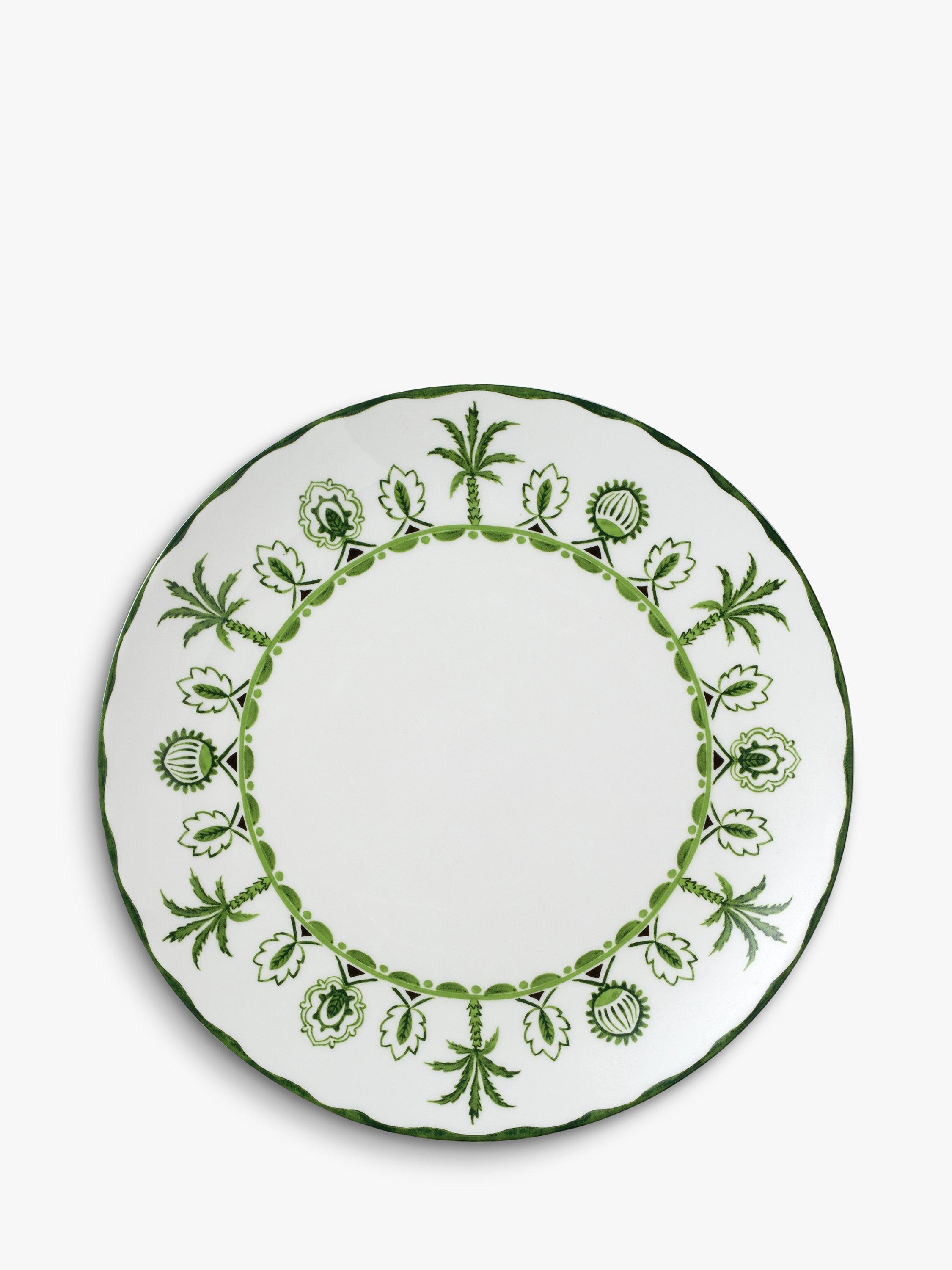 William Edwards Sultan's Garden Large Plate, 27.5cm, Green/White