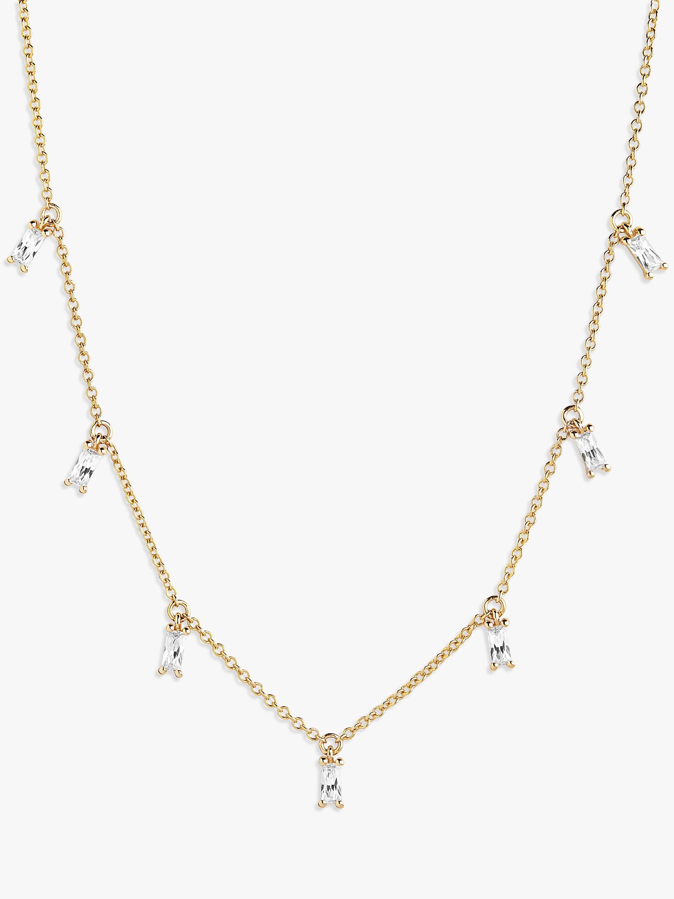 Product image 1 of 2, which shows Sif Jakobs Jewellery Princess Baguette Necklace, Gold
