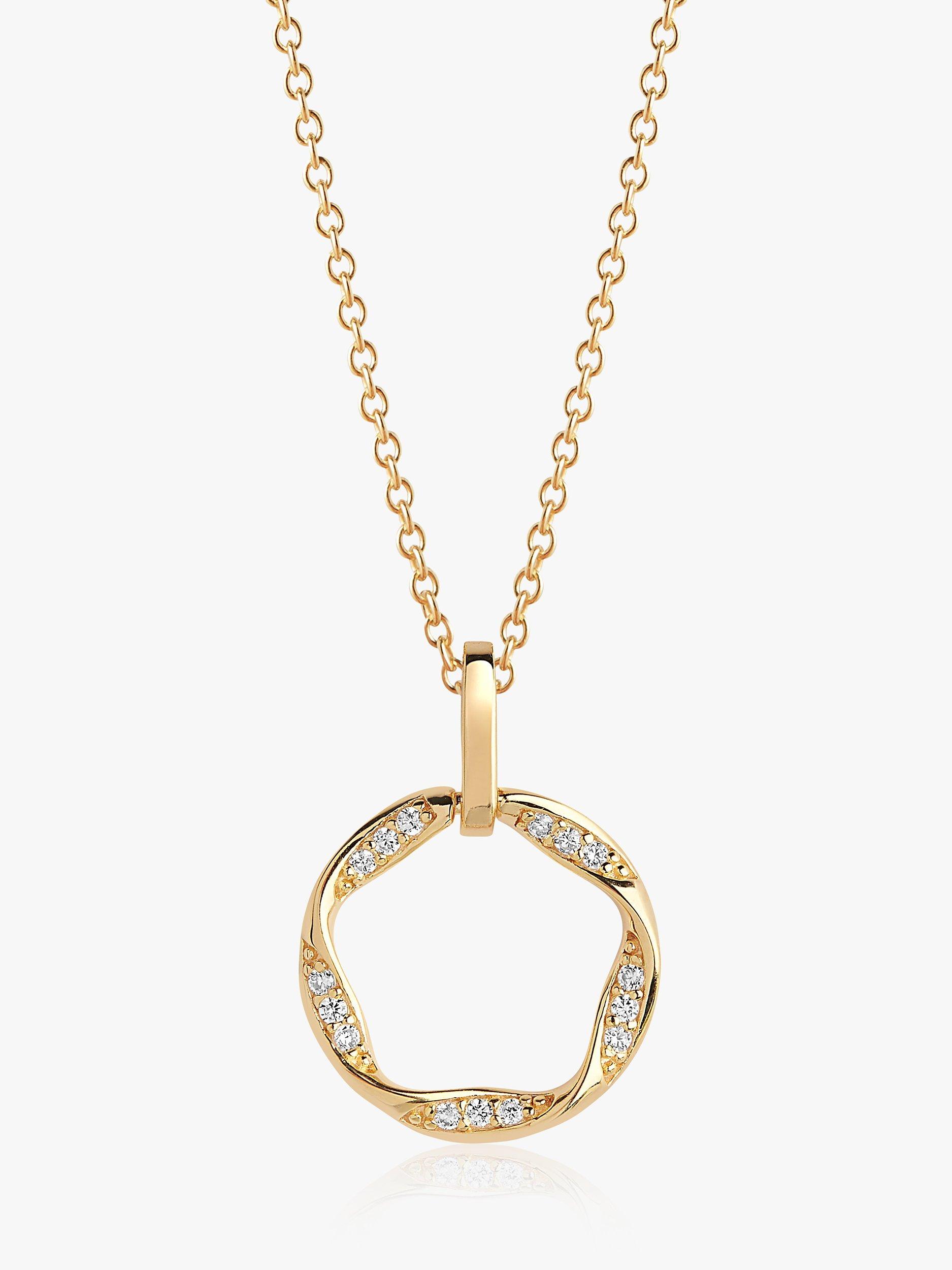 Product image 1 of 2, which shows Sif Jakobs Jewellery Cetara Piccolo Round Pendant Necklace, Gold