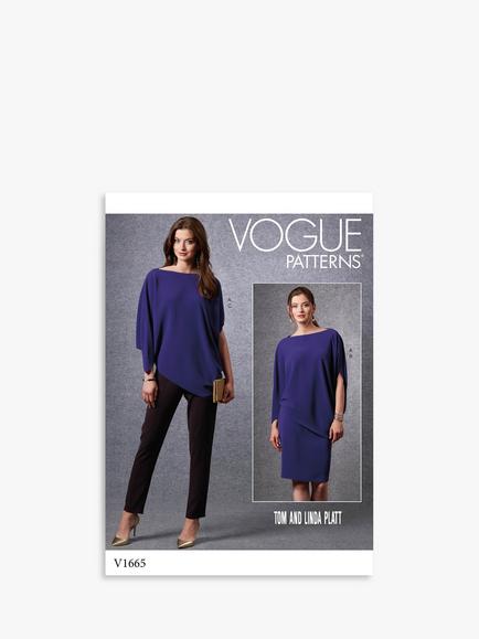 Vogue Women's Top, Trousers and Skirt Sewing Pattern, 1665, 