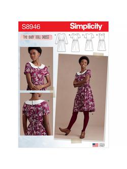 Simplicity Women's Collared Skater Dress Sewing Pattern, 8946, 