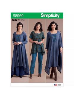Simplicity Boho Dress Tunic Patterns, 8960, 