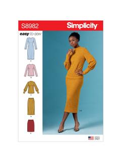 Simplicity Women's Dress And Two-Piece Sewing Pattern, 8982, H5