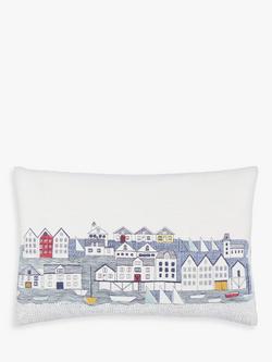 John Lewis Nordic Houses Cushion, Blue / Multi, Blue / Multi