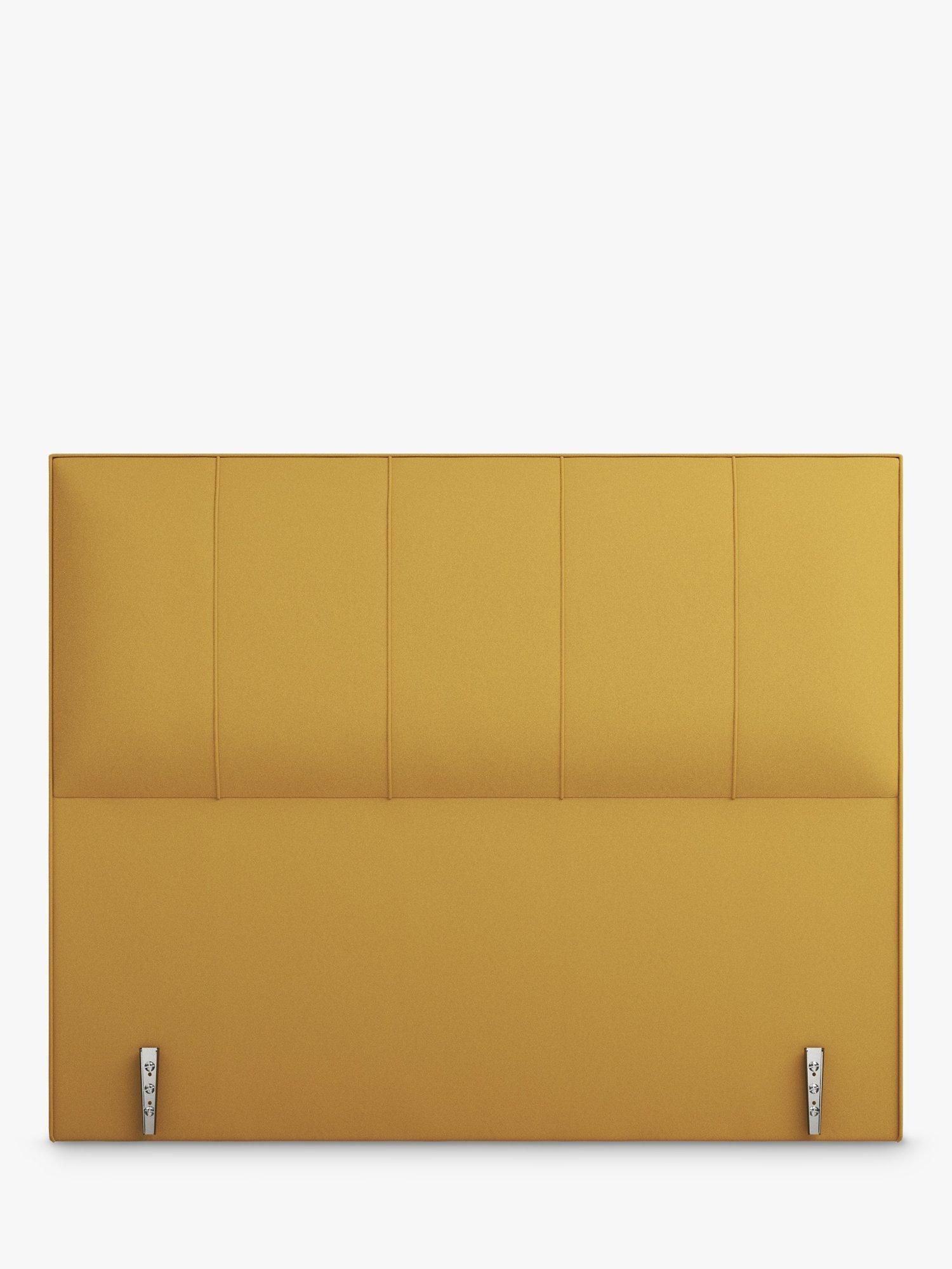 Vispring Ceres Full Depth Upholstered Headboard, Double, Plush Saffron, FSC-Certified (Chipboard)