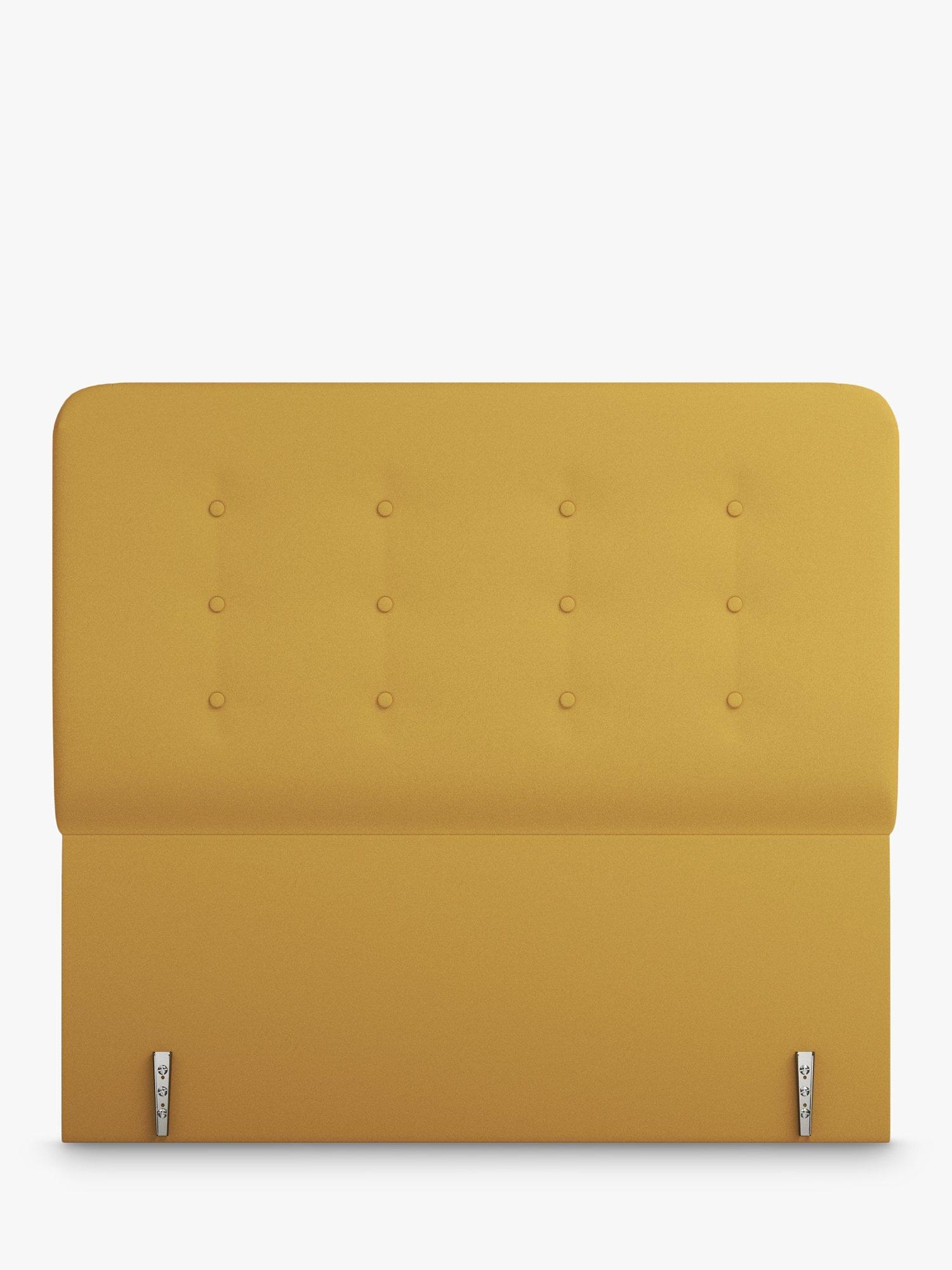 Vispring Clio Full Depth Upholstered Headboard, Double, Plush Saffron, FSC-Certified (Chipboard)
