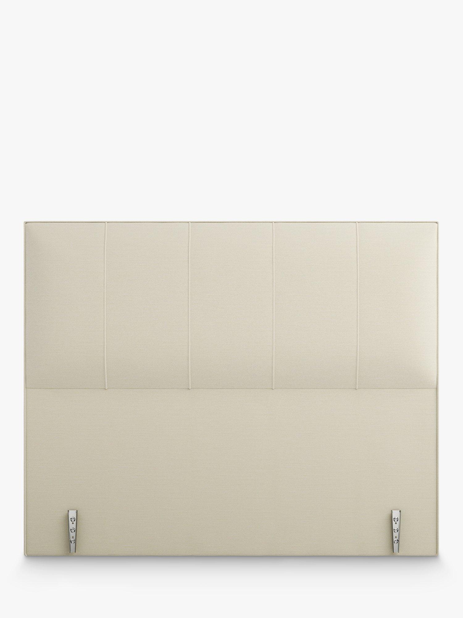 Vispring Ceres Full Depth Upholstered Headboard, Double, Gem Cream, FSC-Certified (Chipboard)