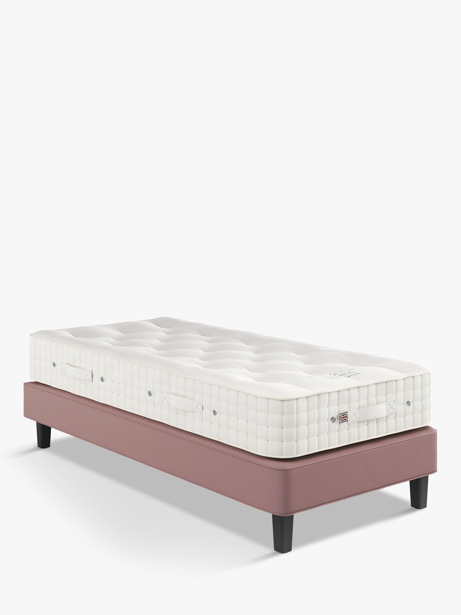 Vispring Maristow Supreme 1700 Mattress and Premier Shallow Divan Base Set, Medium Tension, Single, Plush Heather, FSC Certified (Spruce)