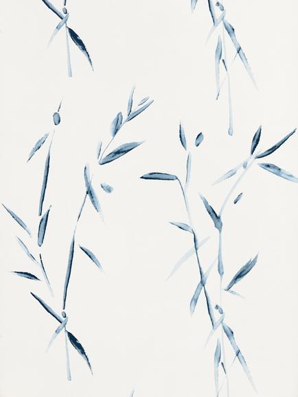 John Lewis Kojo Wallpaper, Navy, Blue