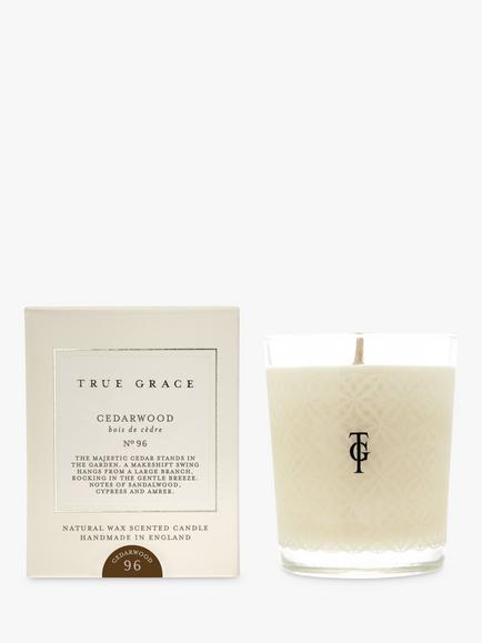 True Grace Cedarwood Scented Candle, 190g, Multi