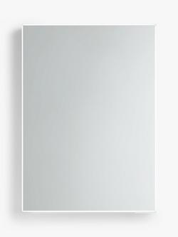 John Lewis Aspect Single Mirrored and Illuminated Bathroom Cabinet, Silver
