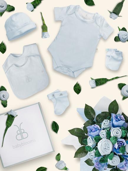 Babyblooms Baby Clothes Bouquet, Light Blue - view 2, Light Blue
