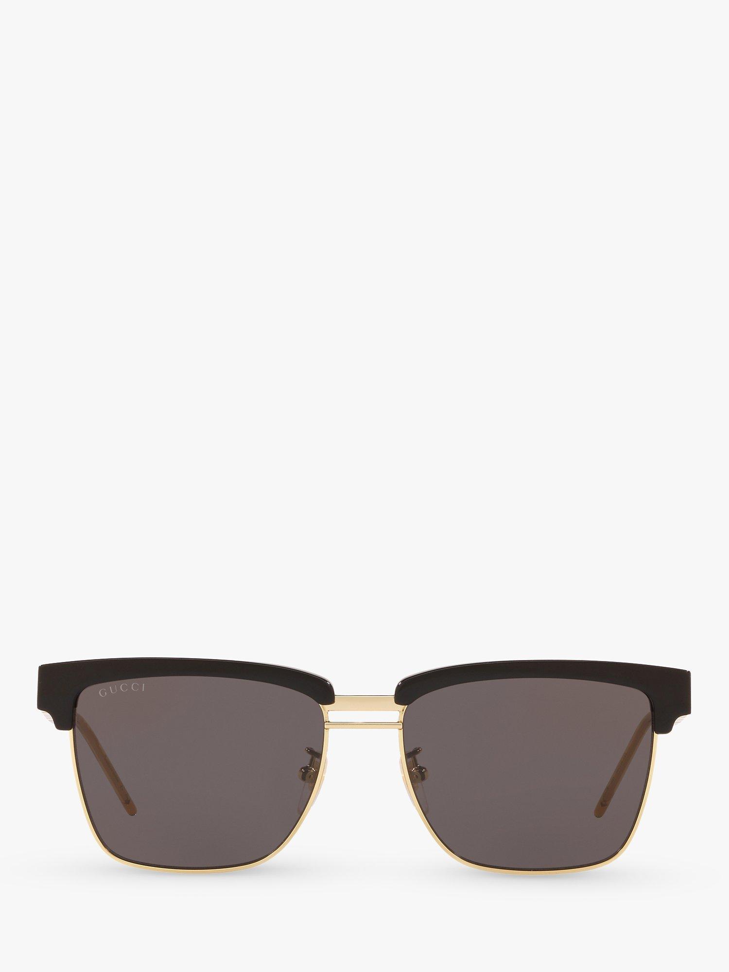 Product image 3 of 11, which shows Gucci GG0603S Men's Rectangular Sunglasses, Black/Grey