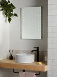 John Lewis Pixel Wall Mounted Illuminated Bathroom Mirror, Medium