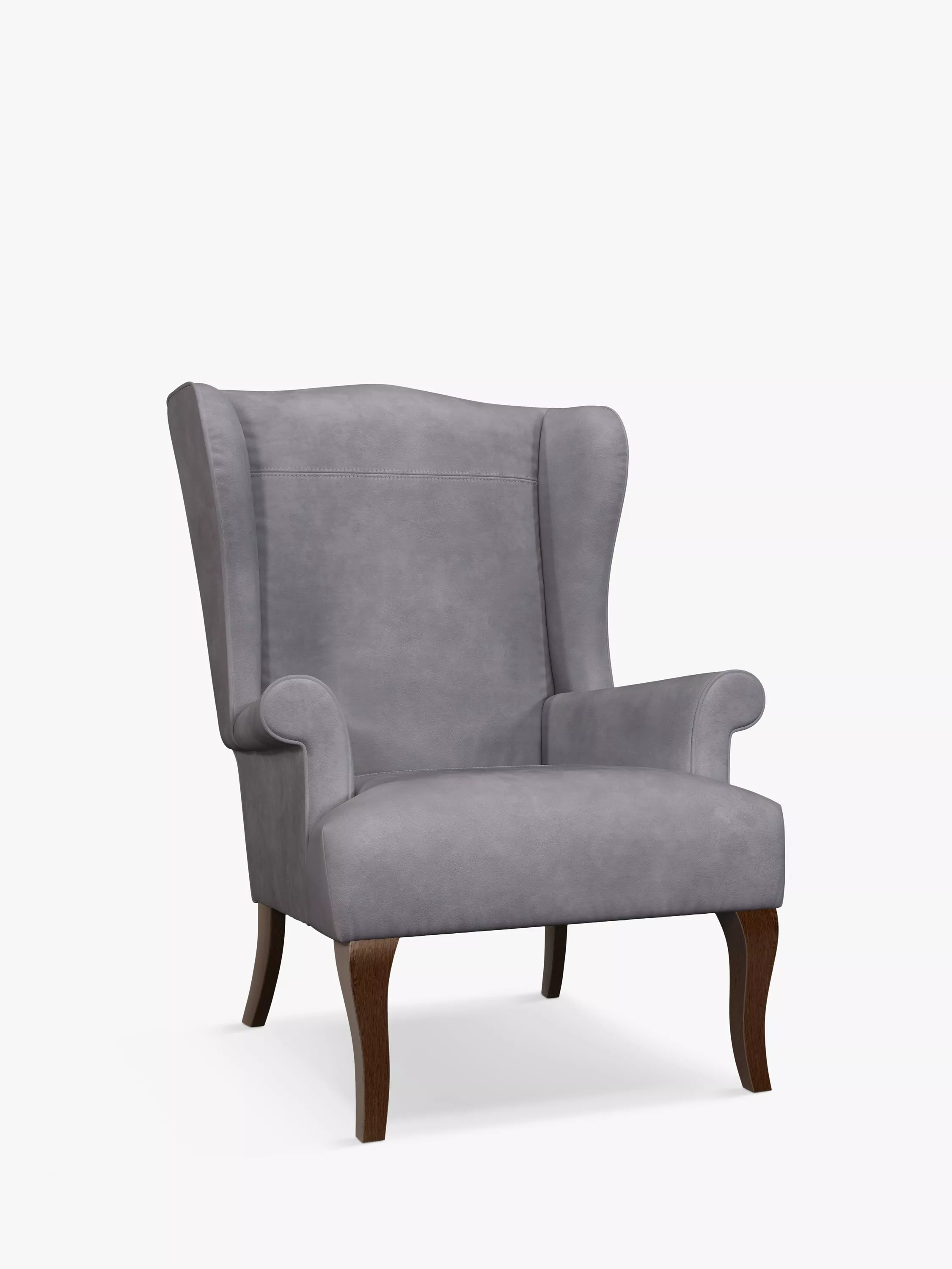 John Lewis Shaftesbury Leather Wing Chair, Dark Leg