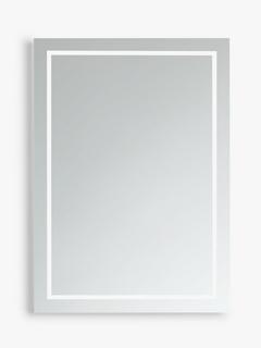 John Lewis Frame Wall Mounted Illumintaed Bathroom Mirror, Medium
