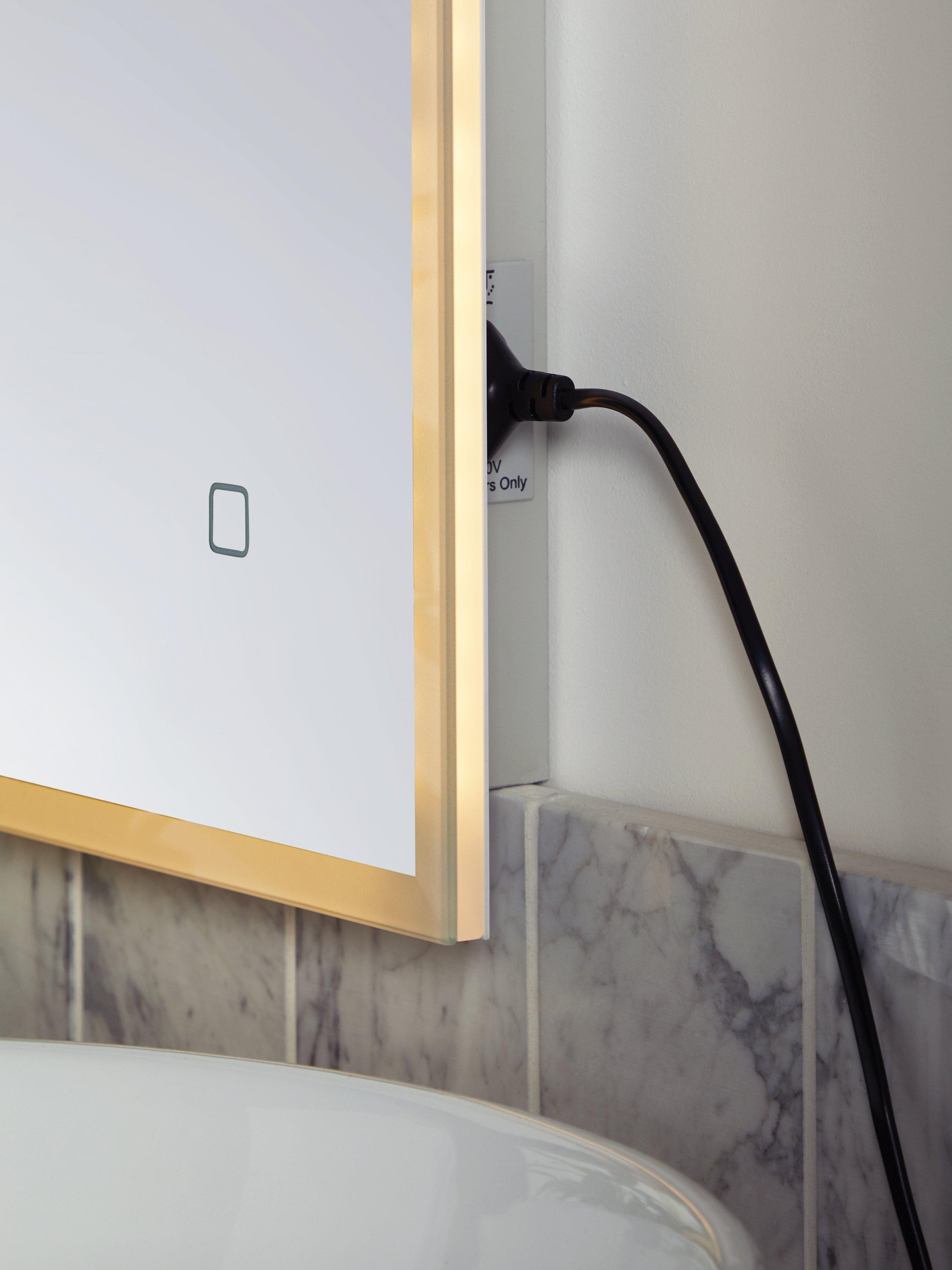 John Lewis Aura Wall Mounted Illuminated Bathroom Mirror, Small