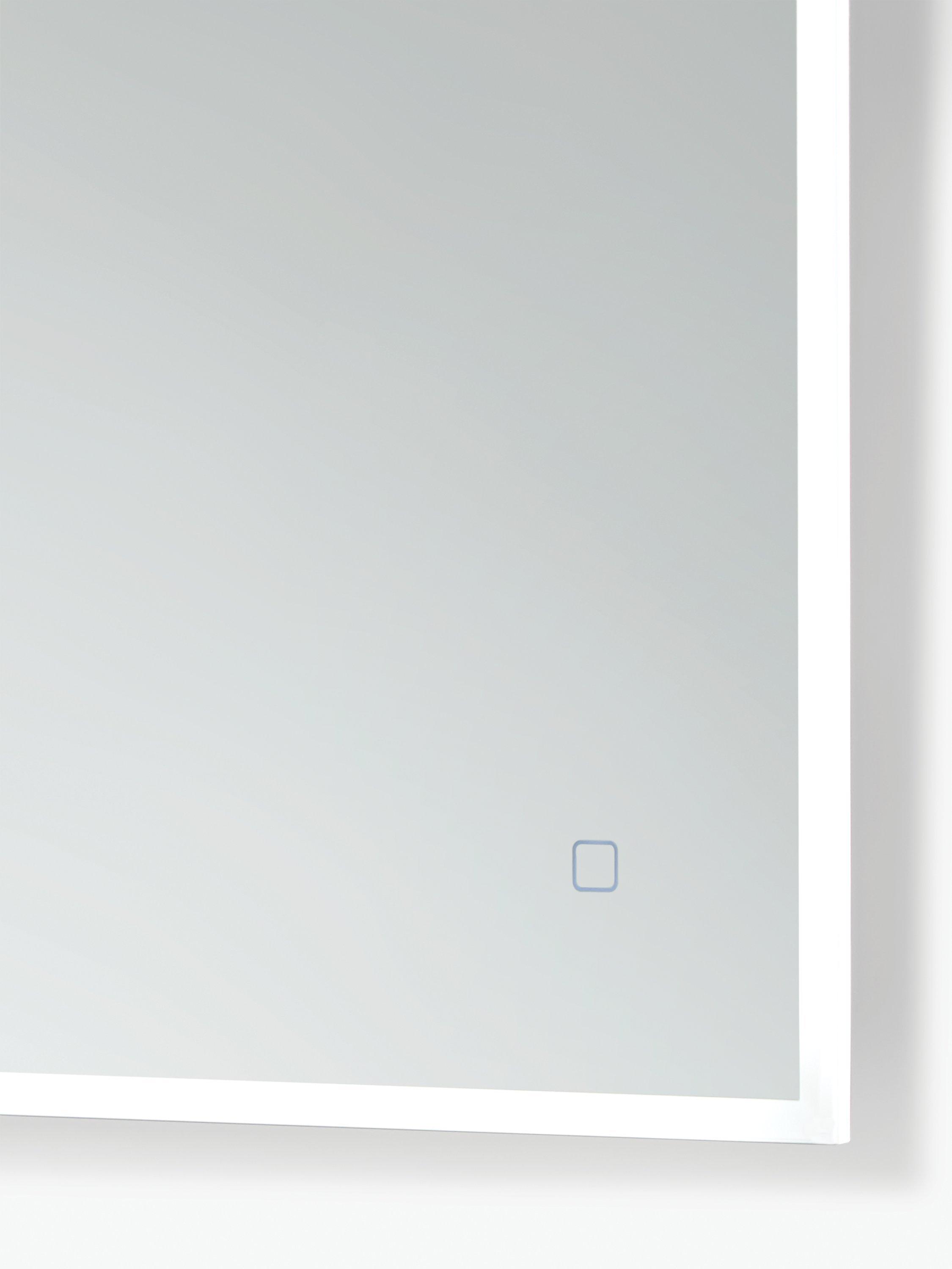 John Lewis Aura Wall Mounted Illuminated Bathroom Mirror, Large