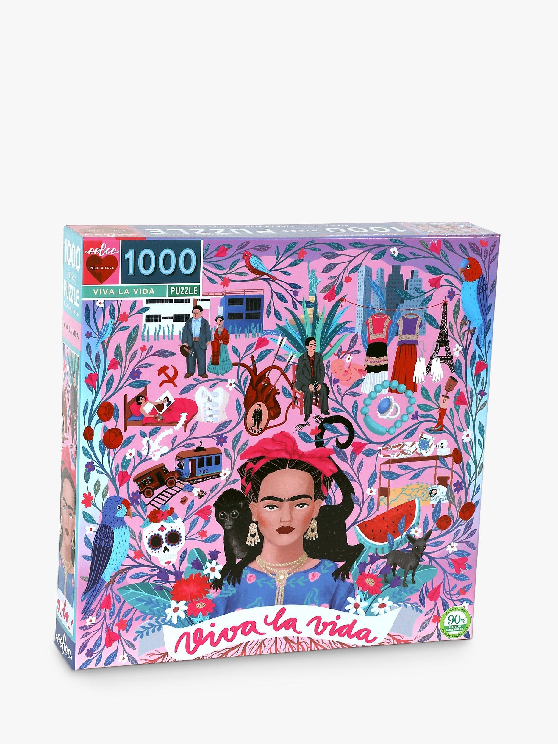 eeBoo Viva La Vida Frida Kahlo Jigsaw Puzzle, 1000 Pieces