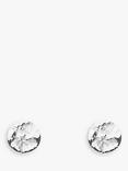 Tutti & Co Coastal Brushed Round Stud Earrings