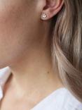 Tutti & Co Coastal Brushed Round Stud Earrings