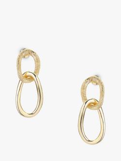 Tutti Coastal Fusion Double Drop Earrings, Gold, Gold