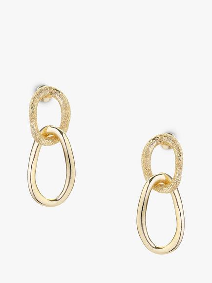 Tutti Coastal Fusion Double Drop Earrings, Gold, Gold
