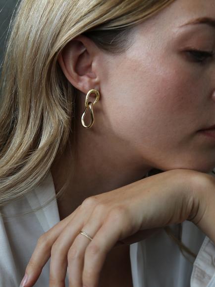 Tutti Coastal Fusion Double Drop Earrings, Gold - view 2, Gold