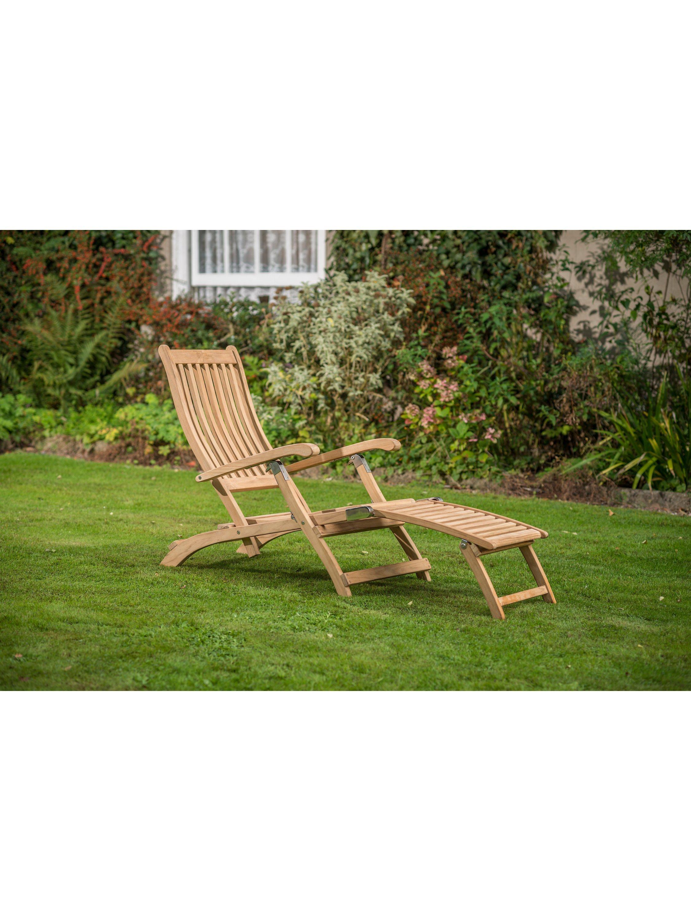 KETTLER RHS Chelsea Garden Steamer Chair FSC Certified Eucalyptus Wood Natural