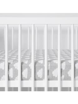 Snüz Baby Cloud Cot/Cotbed Fitted Sheets, 2 Piece Set, Grey/White - view 2, Grey/White