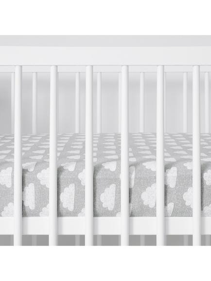 Snüz Baby Cloud Cot/Cotbed Fitted Sheets, 2 Piece Set, Grey/White - view 2, Grey/White