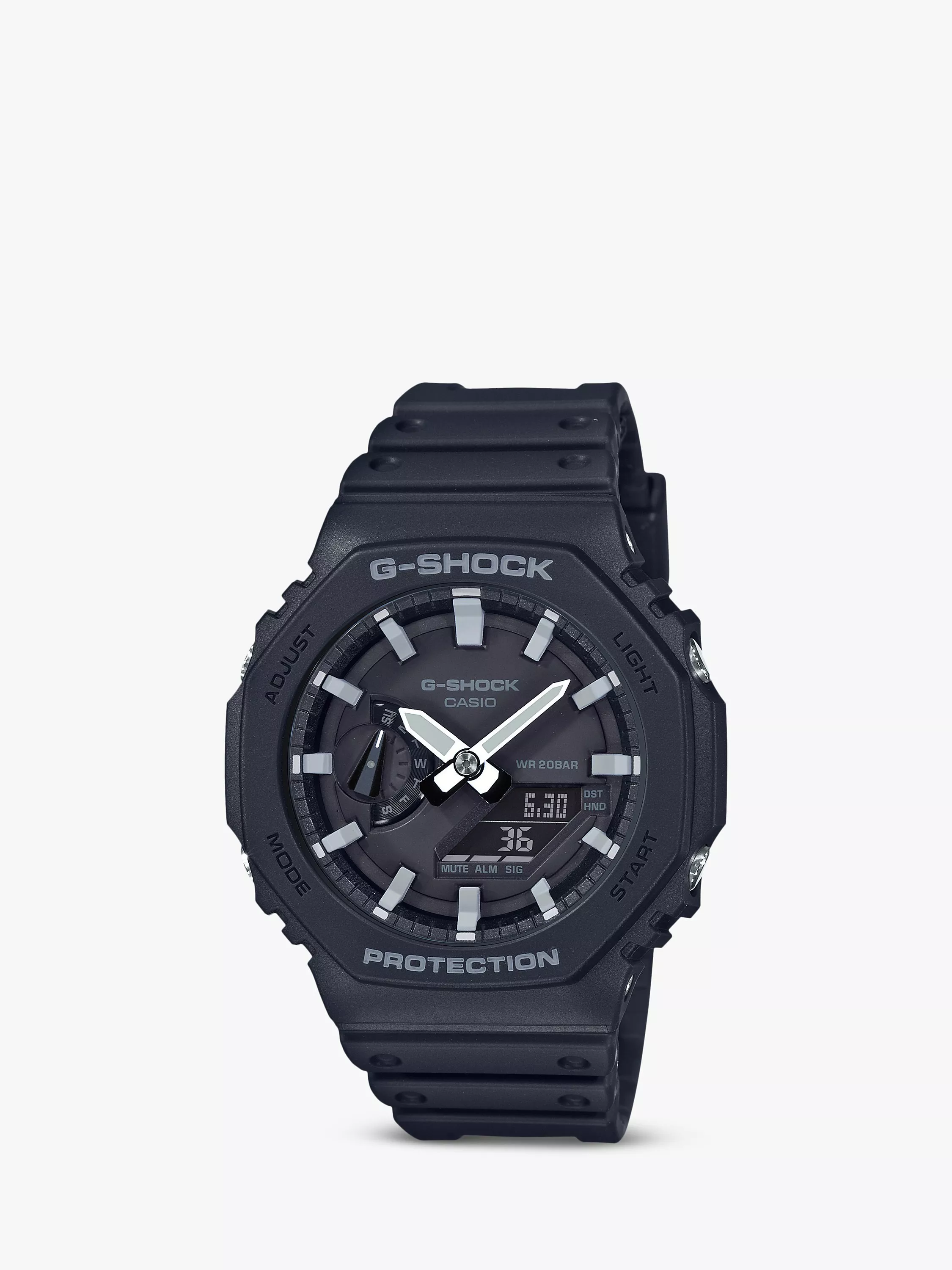 Casio Men s G Shock Day Resin Strap Watch Black GA 2100 1AER