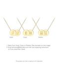 IBB Personalised 9ct Gold Double Disc Initial Pendant Necklace