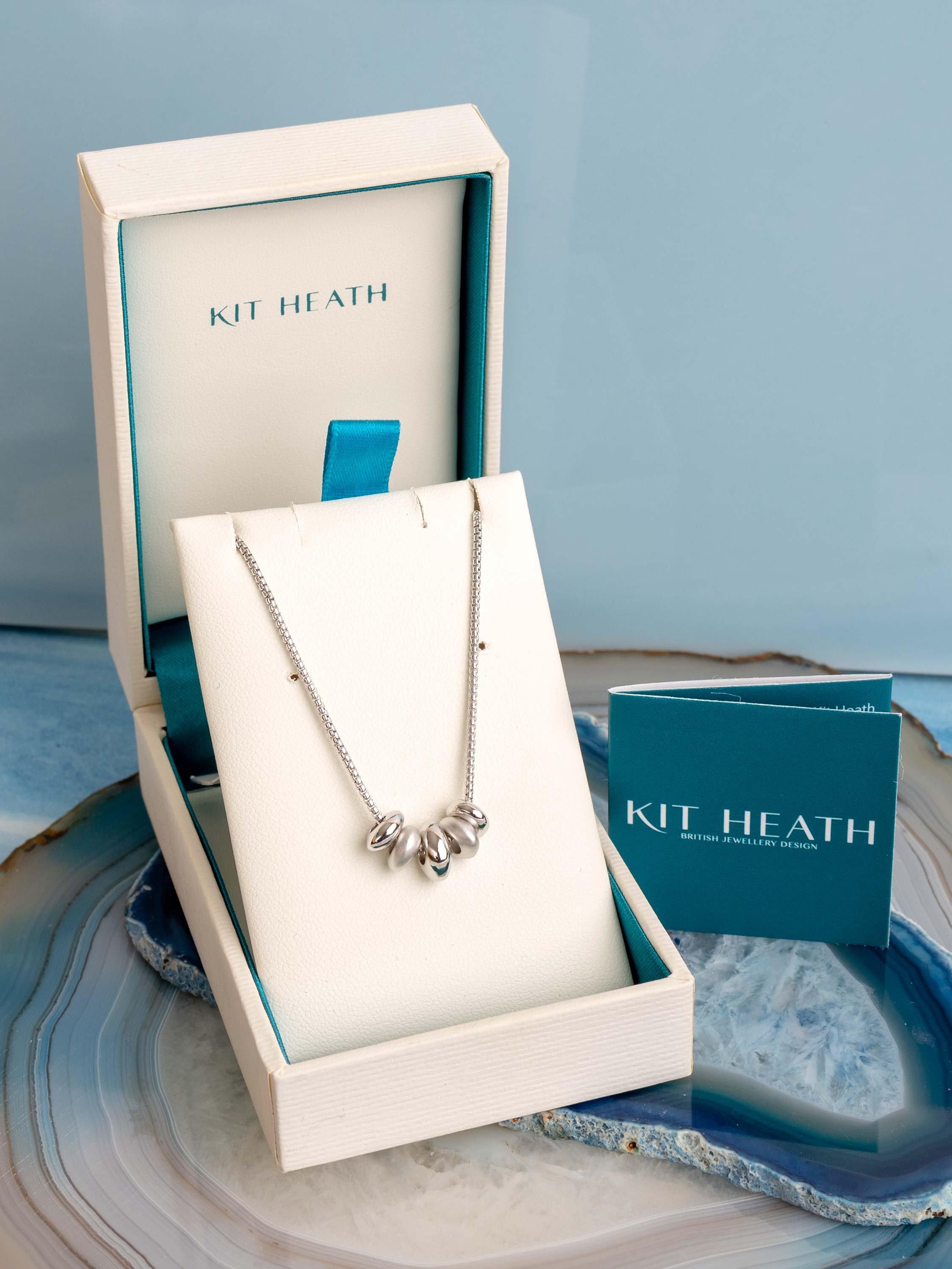 Product image 4 of 4, which shows Kit Heath Polished and Brushed Bead Cluster Chain Necklace, Silver