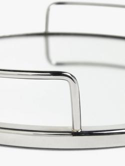 John Lewis Stainless Steel Round Mirror Tray, 35cm, Silver - view 2, Silver