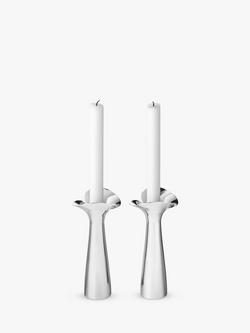 Georg Jensen Bloom Botanica Candlesticks, Set of 2, Silver