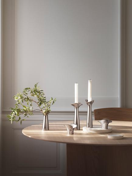 Georg Jensen Bloom Botanica Candlesticks, Set of 2 - view 2, Silver
