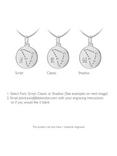 IBB Personalised Capricorn Star Sign Disc Pendant Necklace, Silver